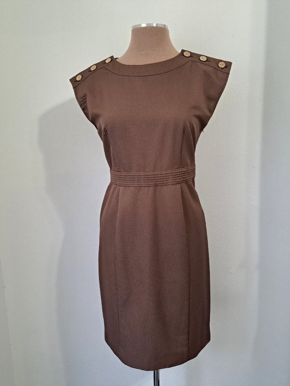 Essentials by A.B.S Women's Sheath Dress Size 10 Brown Color